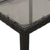 vidaXL 5-tlg. Garten-Essgruppe mit Kissen Schwarz Poly Rattan