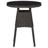vidaXL Gartenst&uuml;hle 2 Stk. mit Teetisch Poly Rattan Schwarz