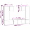 vidaXL TV-Schrankset 7 pcs Schwarz Eichen-Optik Holzwerkstoff
