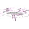 vidaXL Bettgestell ohne Matratze Artisan-Eiche 120x200cm Holzwerkstoff