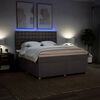 vidaXL Boxspringbett mit Matratze Taupe 180x200 cm Stoff