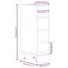 vidaXL Unterschrank Riga R&auml;uchereiche 20x44,5x81,5 cm Holzwerkstoff