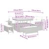vidaXL Gartensofa-set mit Kissen 8 pcs Grau