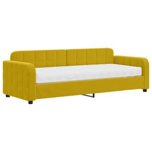 vidaXL Tagesbett mit Matratze Gelb 80x200 cm Samt