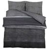 vidaXL Bettw&auml;sche-Set Dunkelgrau und Schwarz 200x200 cm Baumwolle
