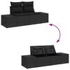 vidaXL Garten-Sofa-Set mit Speicher 8 pcs Schwarz Poly Rattan
