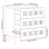 vidaXL Nachttisch Natur 50 x 33 x 62 cm Massivholz Mango