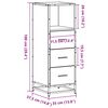 vidaXL Badschrank R&auml;uchereiche 35x37,5x100 cm Holzwerkstoff