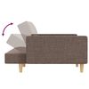 vidaXL Schlafsofa 2-Sitzer mit 2 Kissen Taupe Stoff