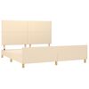 vidaXL Bettgestell ohne Matratze Creme 160x200 cm Stoff