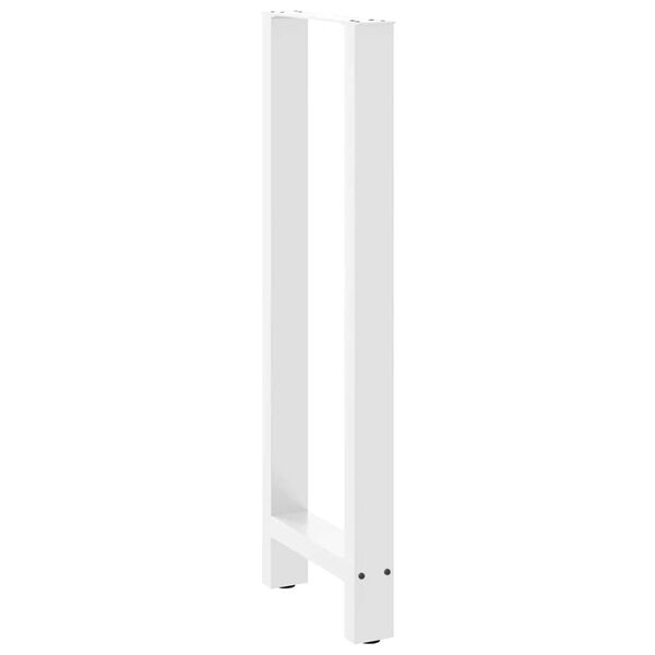 vidaXL Bartischbeine Wei&szlig; 2 Stk. 50x(110-111) cm Stahl