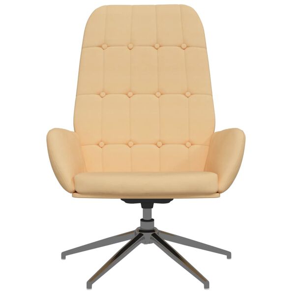 vidaXL Relaxsessel Creme Wildleder-Optik