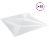vidaXL Wandpaneele 48 Stk. Wei&szlig; 50x50 cm XPS 12 m&sup2; Stern