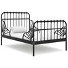 vidaXL Ausziehbett Schwarz Metall 80x130/200 cm