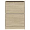 vidaXL Schuhschrank Sonoma-Eiche 60x21x87,5 cm Holzwerkstoff