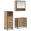 vidaXL Badezimmerm&ouml;bel-Set 3 stk. Artisan-Eiche 65 x 33 x 60 cm