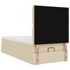 vidaXL Ottoman-Bett mit Matratze Creme 80x200 cm Stoff