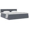 vidaXL Aufbewahrungsbett mit Matratze Dunkelgrau 200 x 200 cm Samt