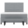 vidaXL Boxspringbett mit Matratze Hellgrau 140 x 190 cm Stoff