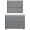 vidaXL Boxspringbett mit Matratze Hellgrau 90x200 cm Stoff