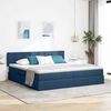vidaXL Aufbewahrungsbett mit Matratze Blau 200 x 200 cm Holzwerkstoff
