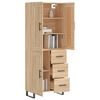 vidaXL Highboard Sonoma-Eiche 69,5x34x180 cm Holzwerkstoff