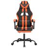 vidaXL Gaming-Stuhl mit Fu&szlig;st&uuml;tze Drehbar Schwarz & Orange Kunstleder