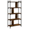 vidaXL B&uuml;cherregal 5 B&ouml;den R&auml;uchereiche 76x32x158 cm Holzwerkstoff