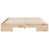 vidaXL Bodenbettgestell Braun 150 x 200 cm Massivholz Kiefer
