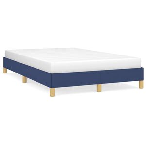 vidaXL Bettgestell ohne Matratze Blau 120x190 cm Stoff