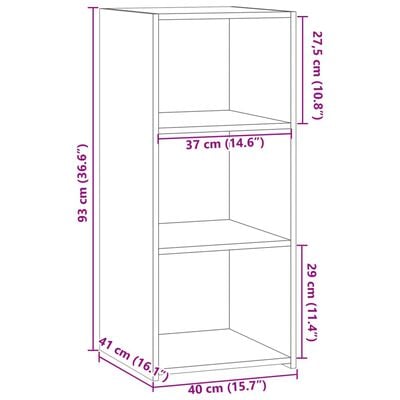 vidaXL Sideboard Sonoma-Eiche 40x41x93 cm Holzwerkstoff