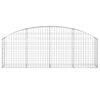 vidaXL Gabione mit Hochbogen 200x30x60/80 cm Verzinktes Eisen