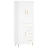 vidaXL Highboard Wei&szlig; 69,5x34x180 cm Holzwerkstoff