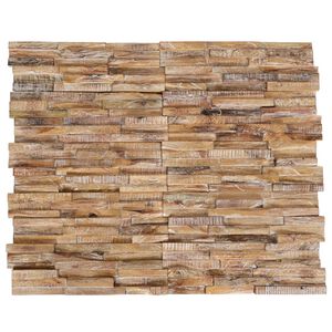 vidaXL 3D-Wandverkleidung 10 Stk. 1,01 m&sup2; Massivholz Teak