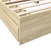 vidaXL Bettgestell mit Schubladen Sonoma-Eiche 200x200cm Holzwerkstoff