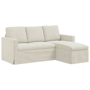 vidaXL Sofa Creme 178 x 134 x 80 cm Samt