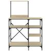 vidaXL Bäckerregal Sonoma-Eiche 90x40x132 cm Holzwerkstoff und Metall