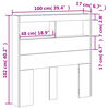 vidaXL LED-Kopfteil mit Ablagen Grau Sonoma 100x17x102 cm