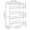 vidaXL Schuhregal Altholz-Optik 60x25x81 cm Holzwerkstoff