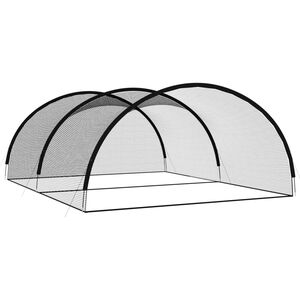 vidaXL Baseball-Schlagk&auml;fig Schwarz 600x400x250 cm Polyester