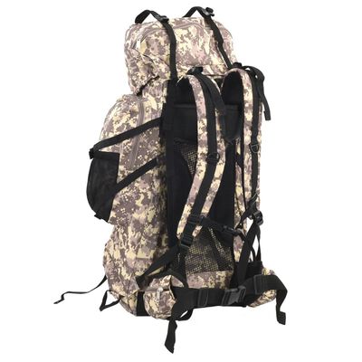 vidaXL Wanderrucksack Kamelbraun Tarnfarben 60 L Oxford-Gewebe