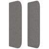 vidaXL Kopfteil mit Ohren Dunkelgrau 163x16x78/88 cm Stoff