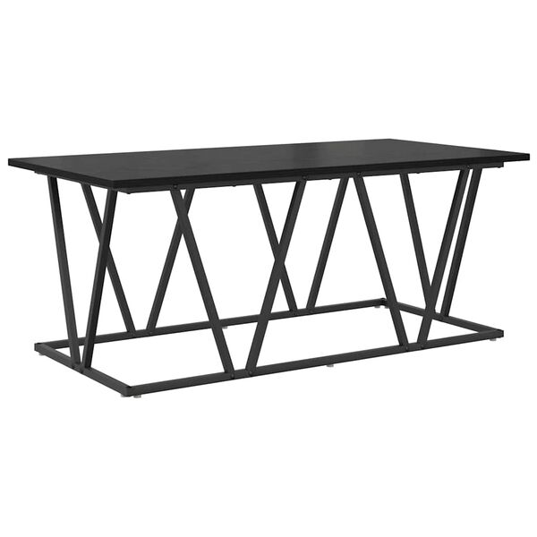 vidaXL Couchtisch Schwarze Eiche 100 x 50 x 40 cm Sperrholz und Metall