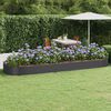 vidaXL Hochbeet Verzinkter Stahl 450x140x36 cm Anthrazit