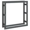 vidaXL Kaminholzregal Grau 100x25x100 cm Massivholz Kiefer