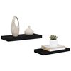 vidaXL Schweberegale 2 Stk. Schwarz 50x23x3,8 cm MDF