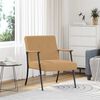 vidaXL Sessel Beige 59 x 75 x 78 cm Lockiger woll&auml;hnlicher Stoff