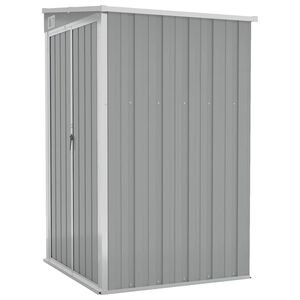 vidaXL Anbauschuppen Grau 118x100x178 cm Verzinkter Stahl