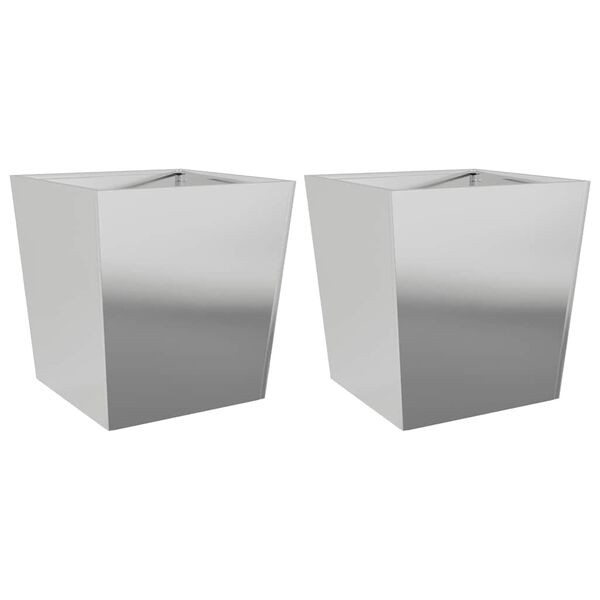 vidaXL Pflanzk&uuml;bel 2 Stk. 50x50x50 cm Verzinkter Stahl