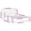 vidaXL Bettgestell ohne Matratze Dunkelgrau 140x190 cm Samt